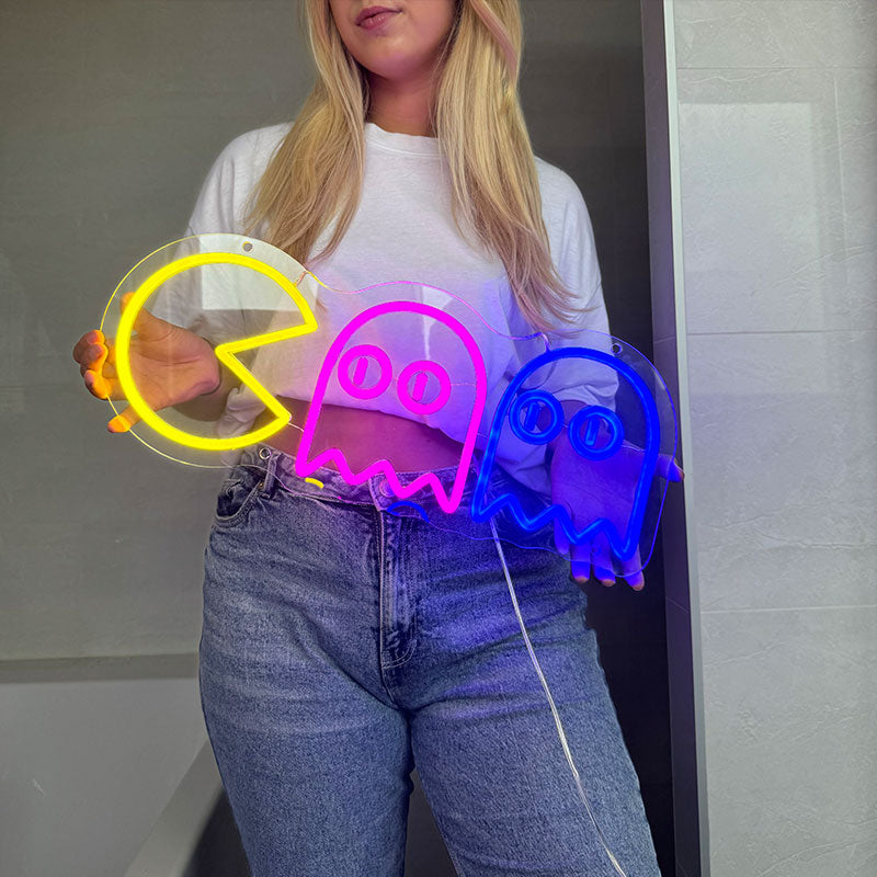 Insegna al neon Pac Man
