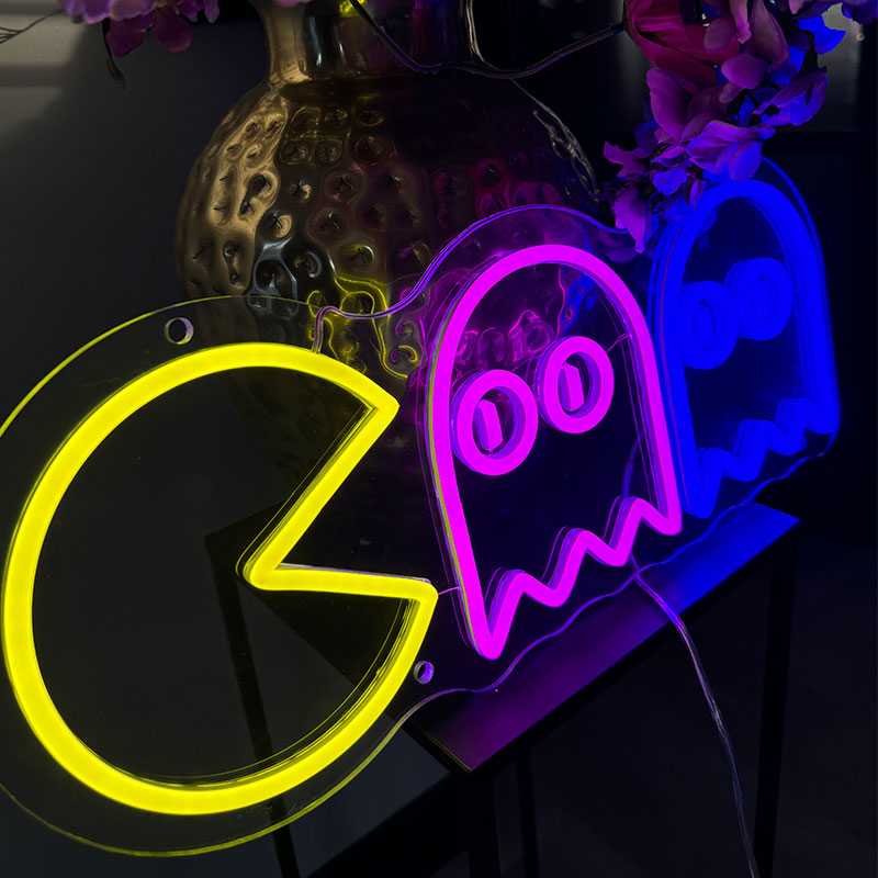 Insegna al neon Pac Man
