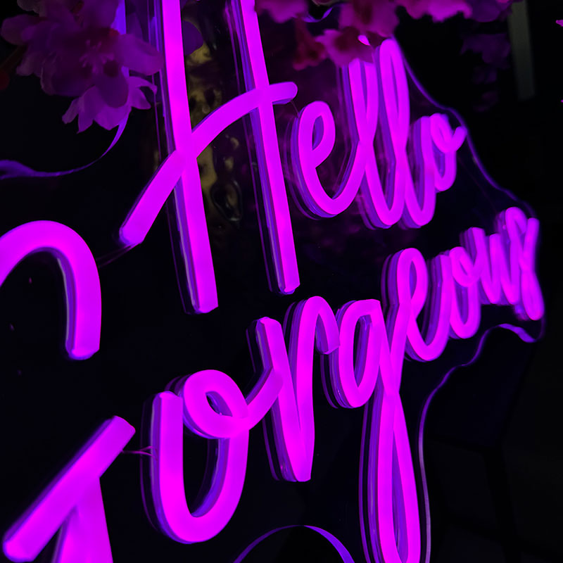 Insegna al neon Hello Gorgeous