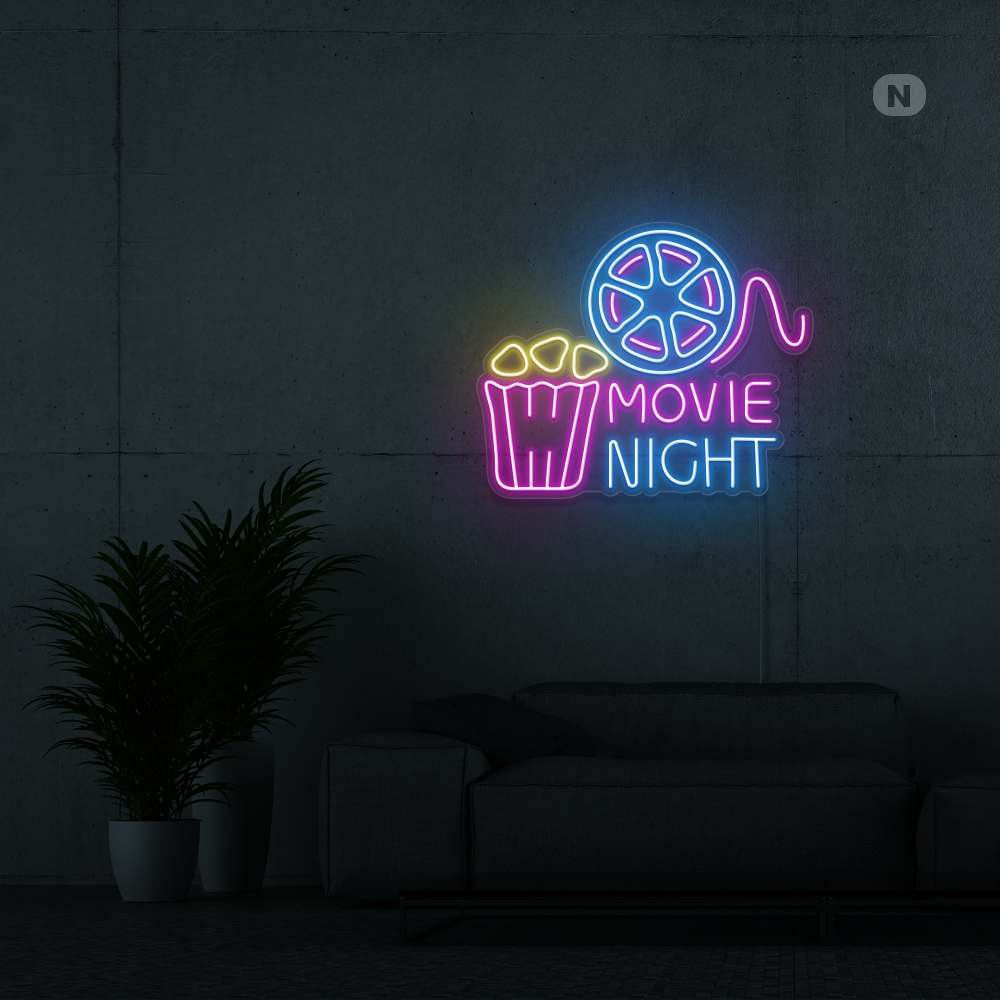 Insegna Al Neon Movie Night