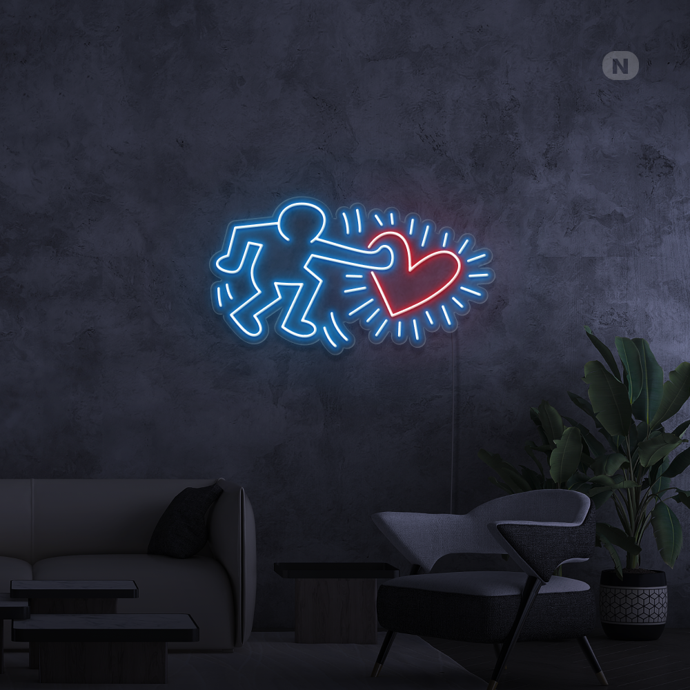 Insegna Al Neon Invia l'arte dell'amore