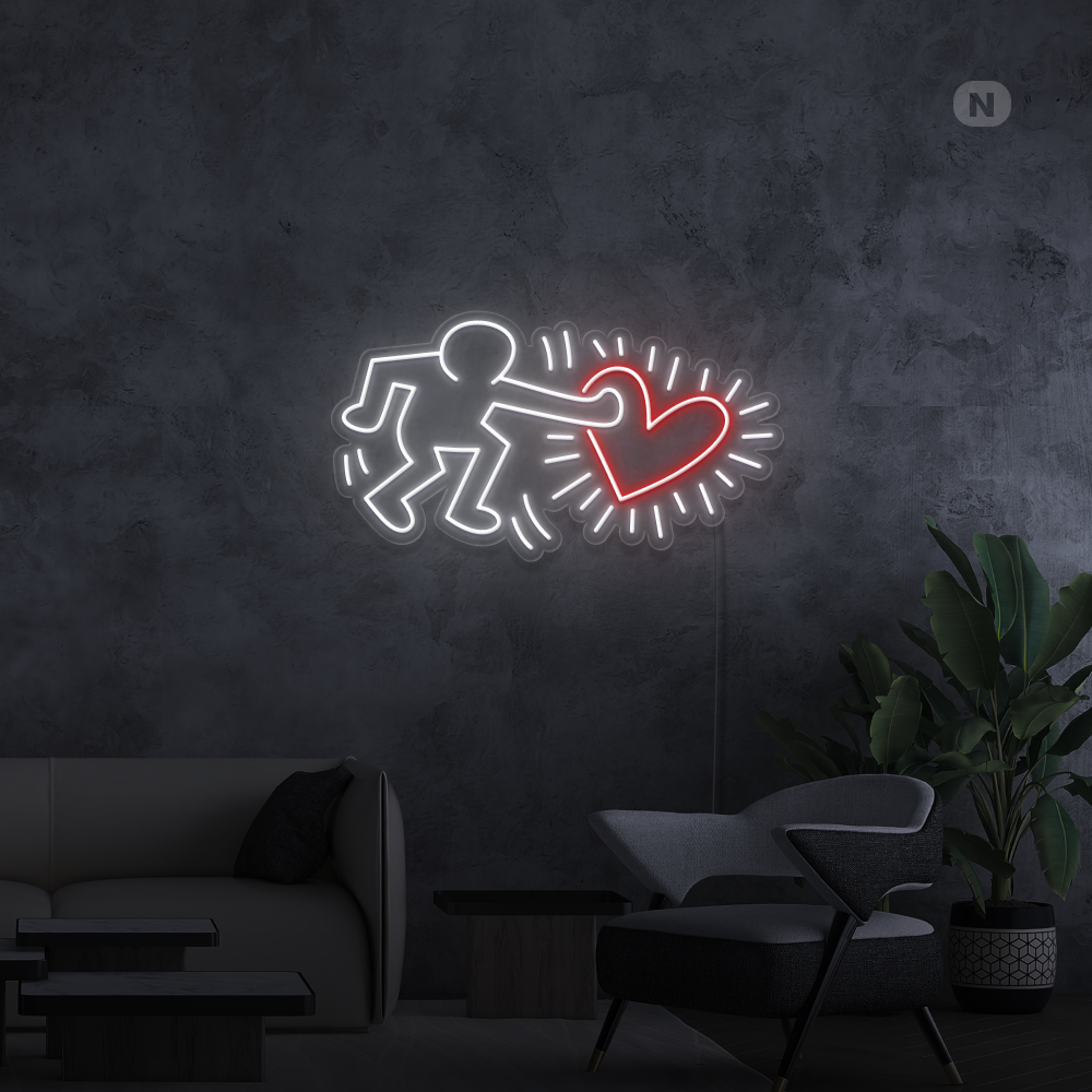 Insegna Al Neon Invia l'arte dell'amore