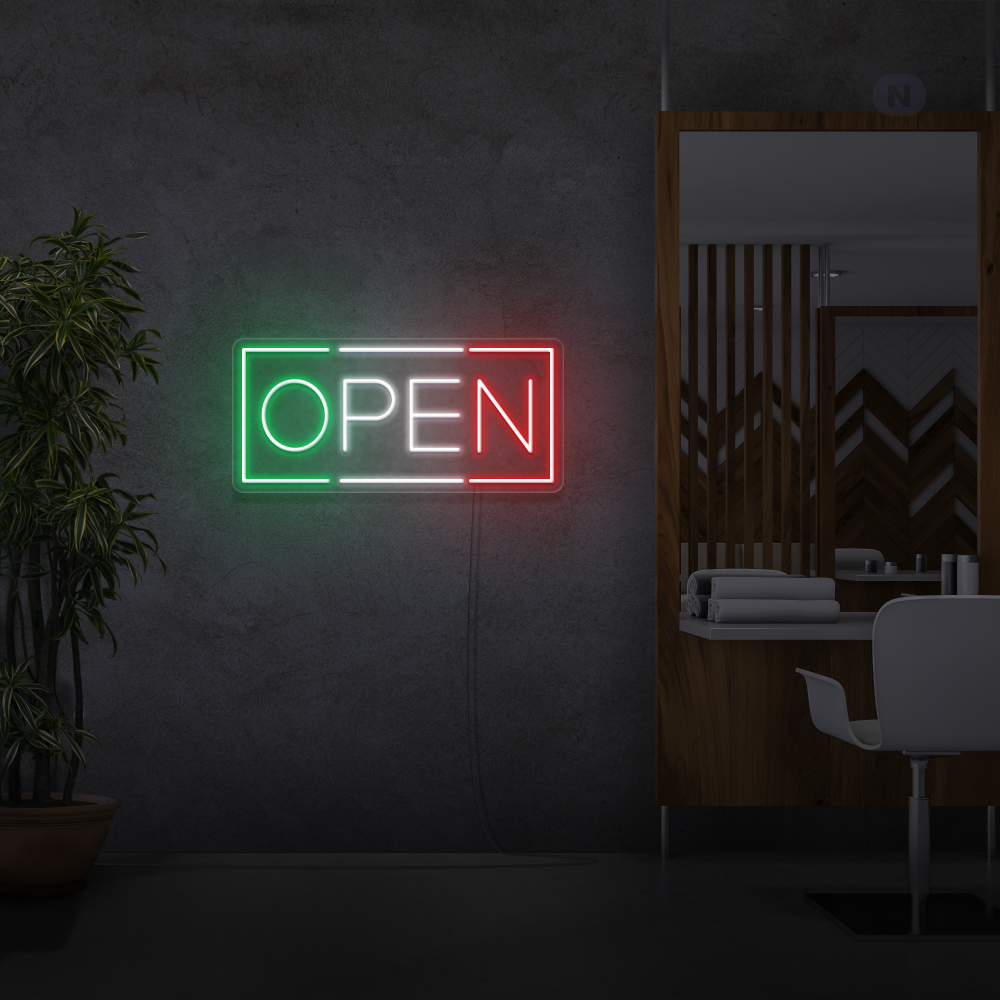 Insegna Al Neon Open