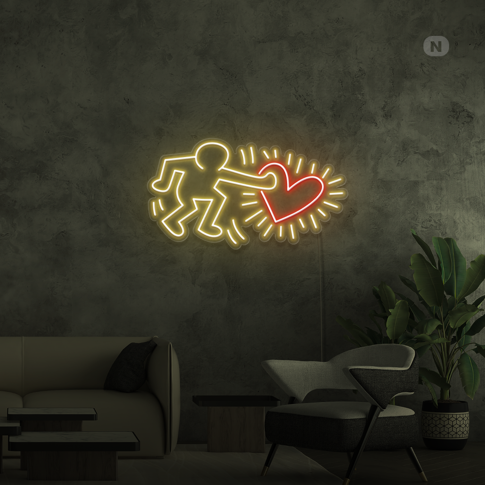 Insegna Al Neon Invia l'arte dell'amore