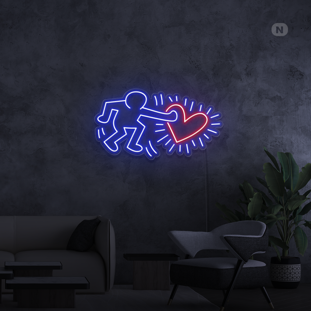 Insegna Al Neon Invia l'arte dell'amore