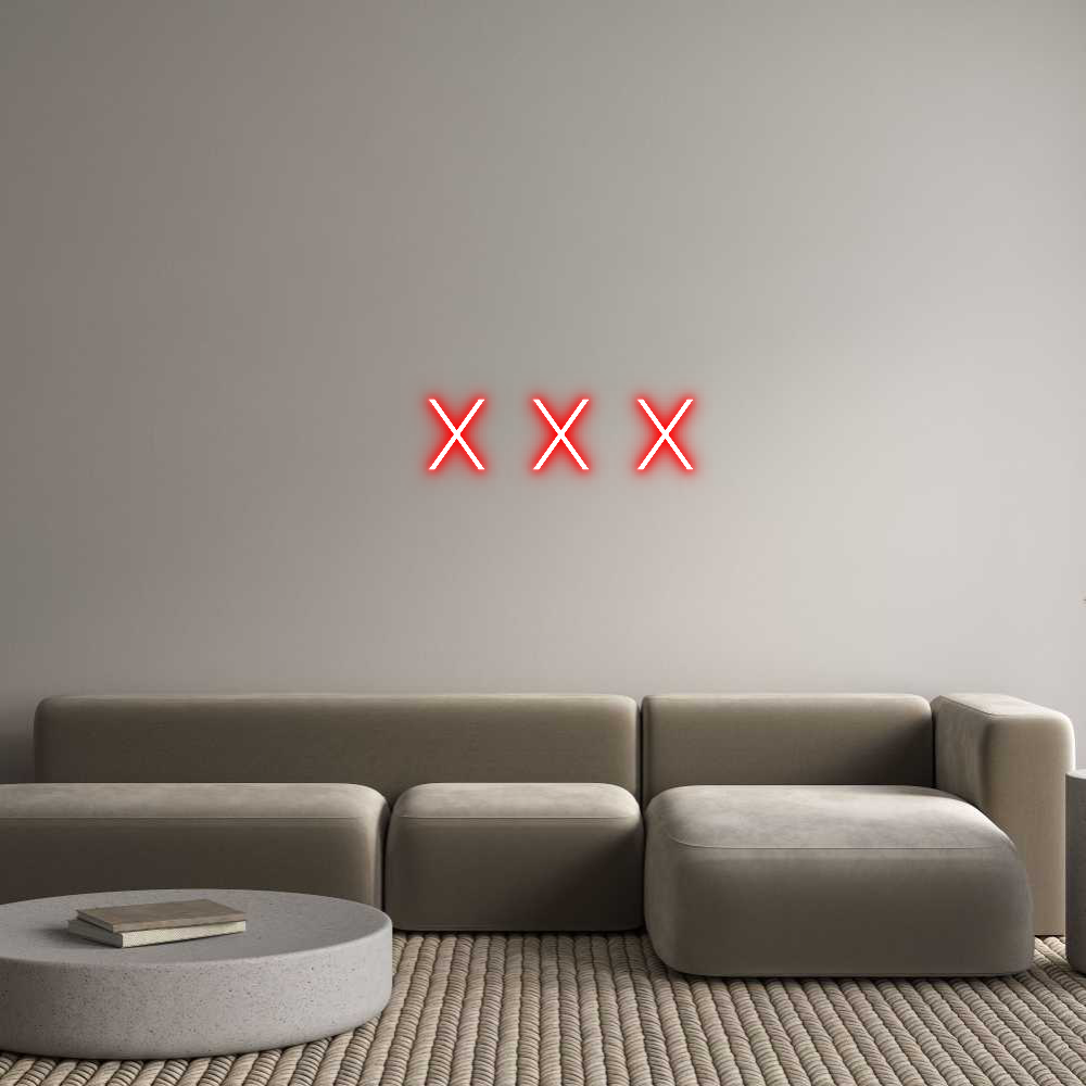 Neon personalizzato: X X X