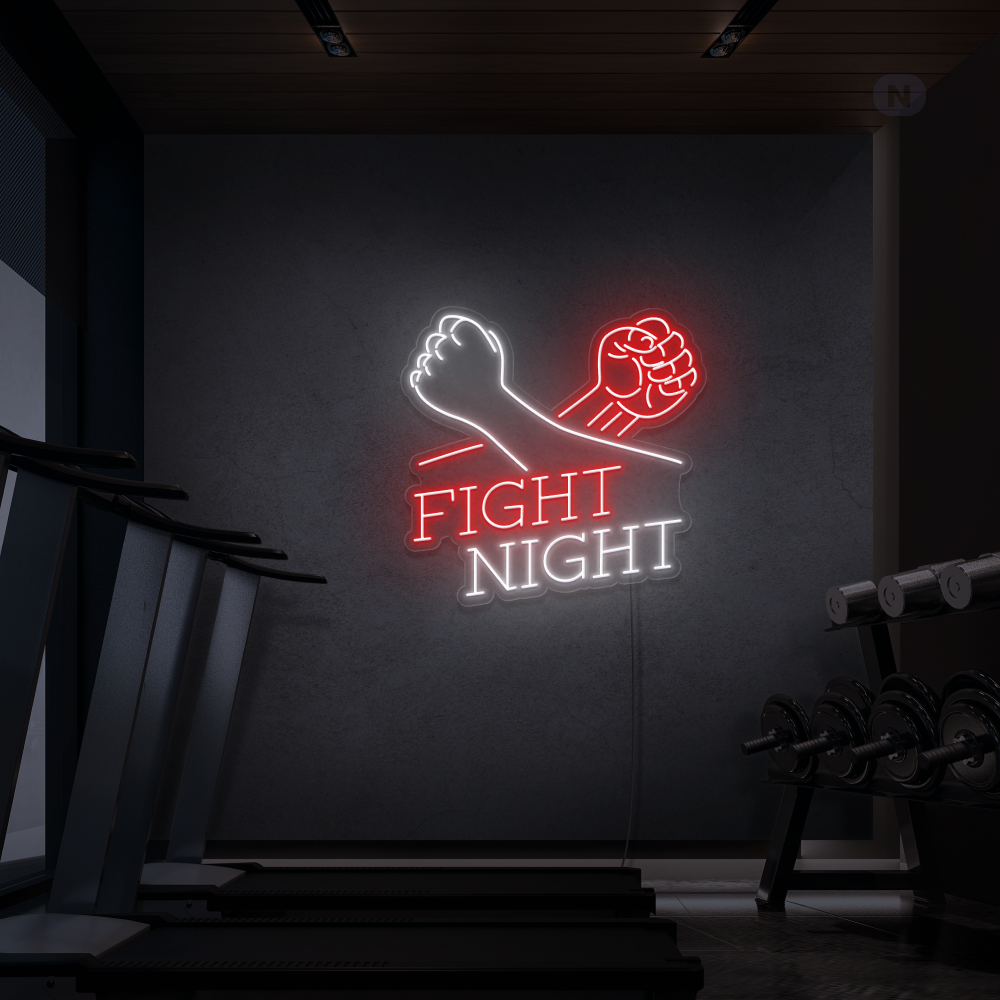 Insegna Al Neon Fight Night