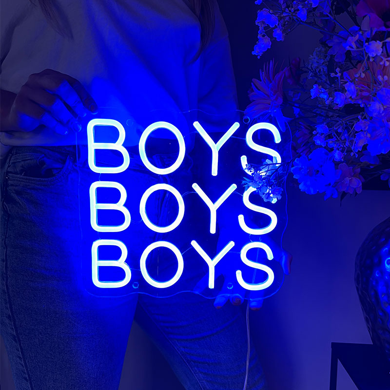 Insegna al neon Boys Boys Boys