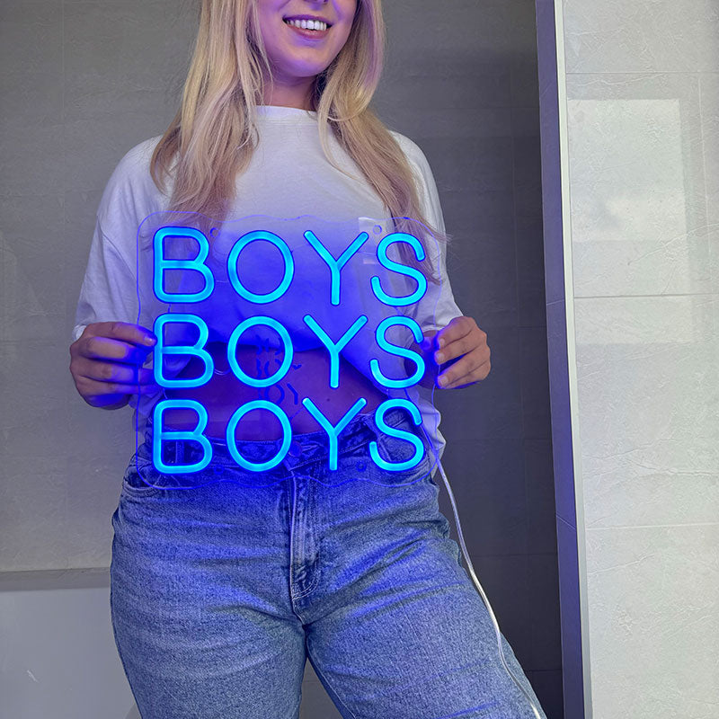 Insegna al neon Boys Boys Boys