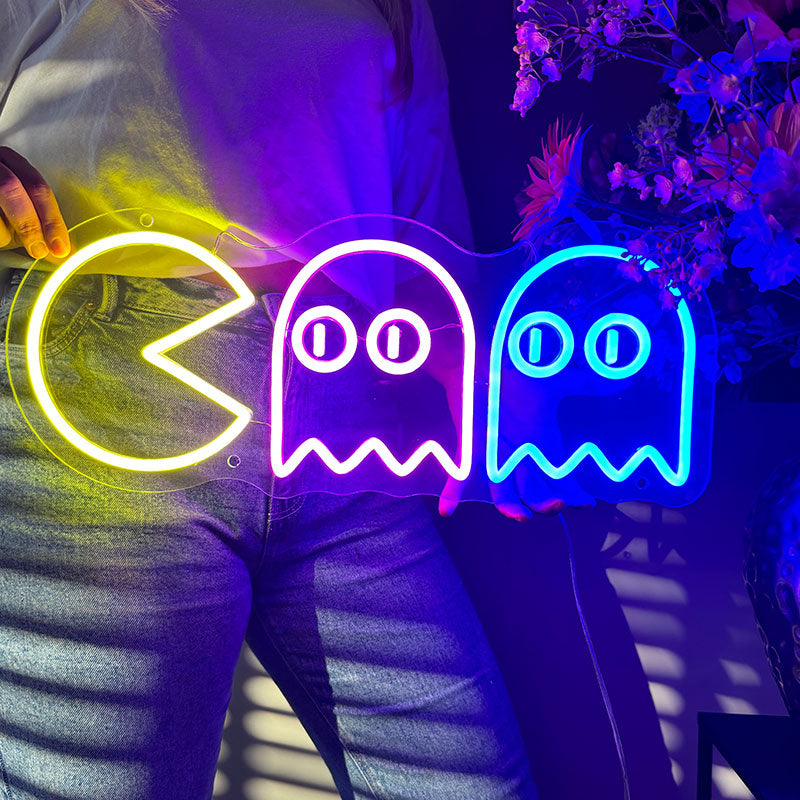 Insegna al neon Pac Man