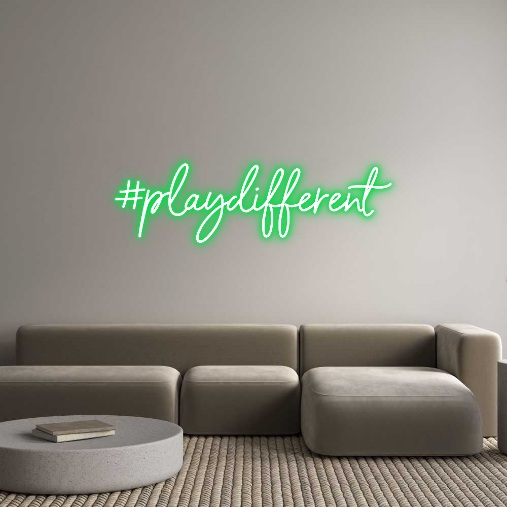 Neon personalizzato: #playdifferent