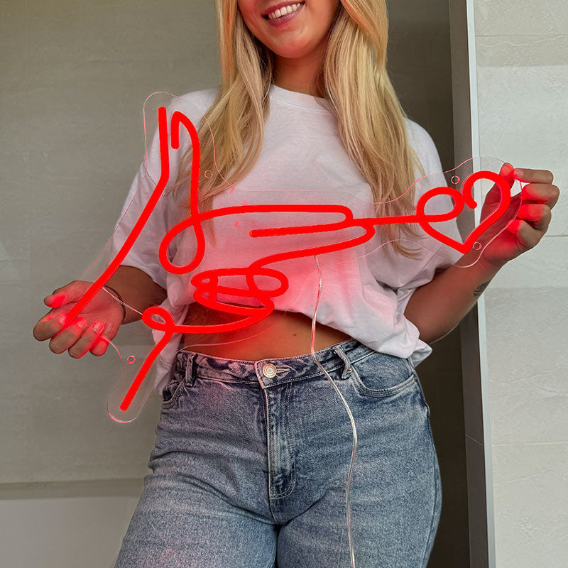 Insegna al neon Obiettivo amorevole