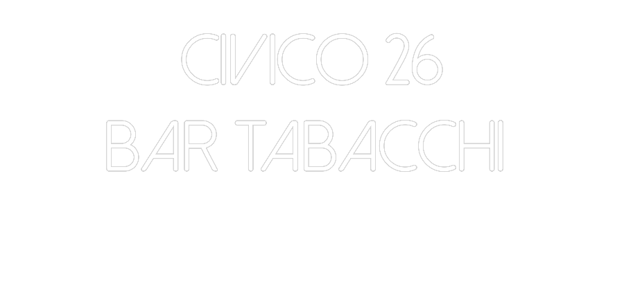 Neon personalizzato: Civico 26
...