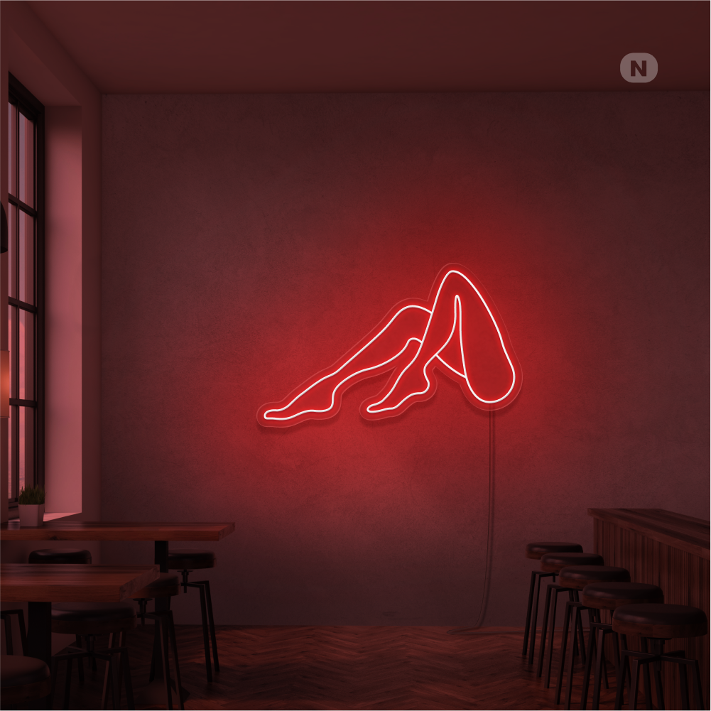Insegna Al Neon Gambe di donna