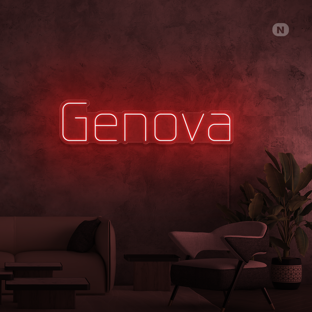 Insegna al neon Genova