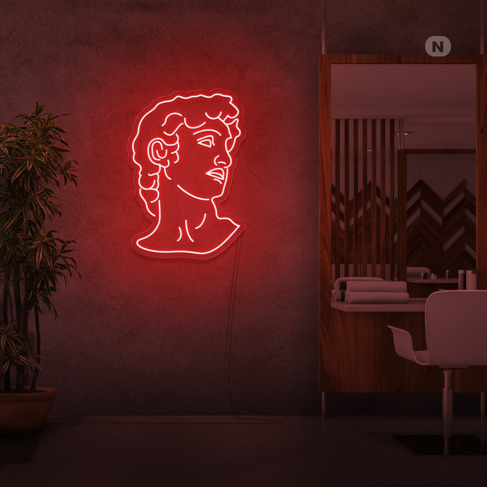 Insegna Al Neon Michelangelo's David