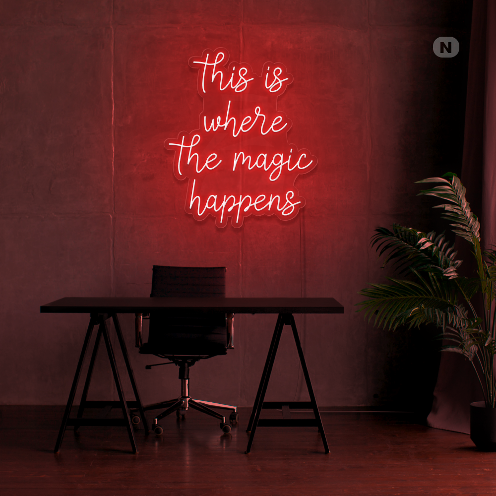 Insegna Al Neon This is where the magic happens