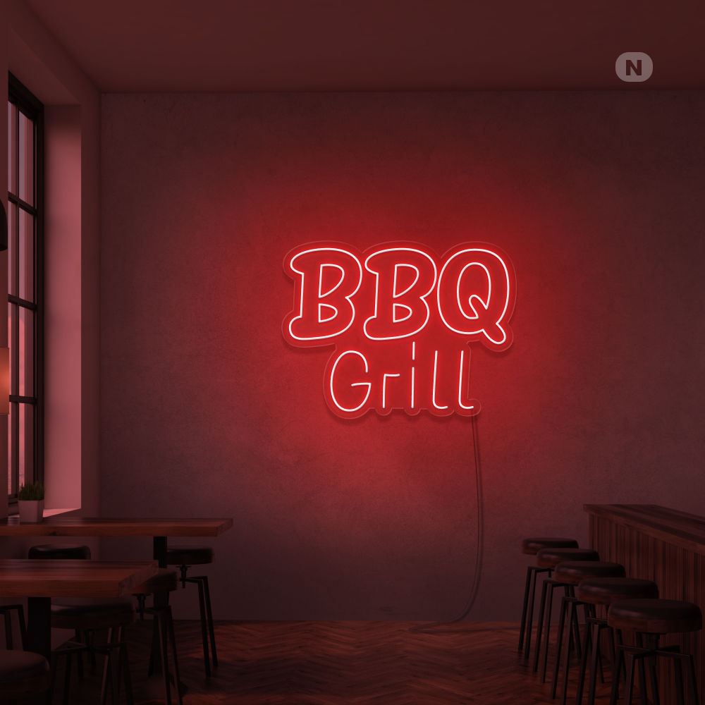 Insegna Al Neon BBQ