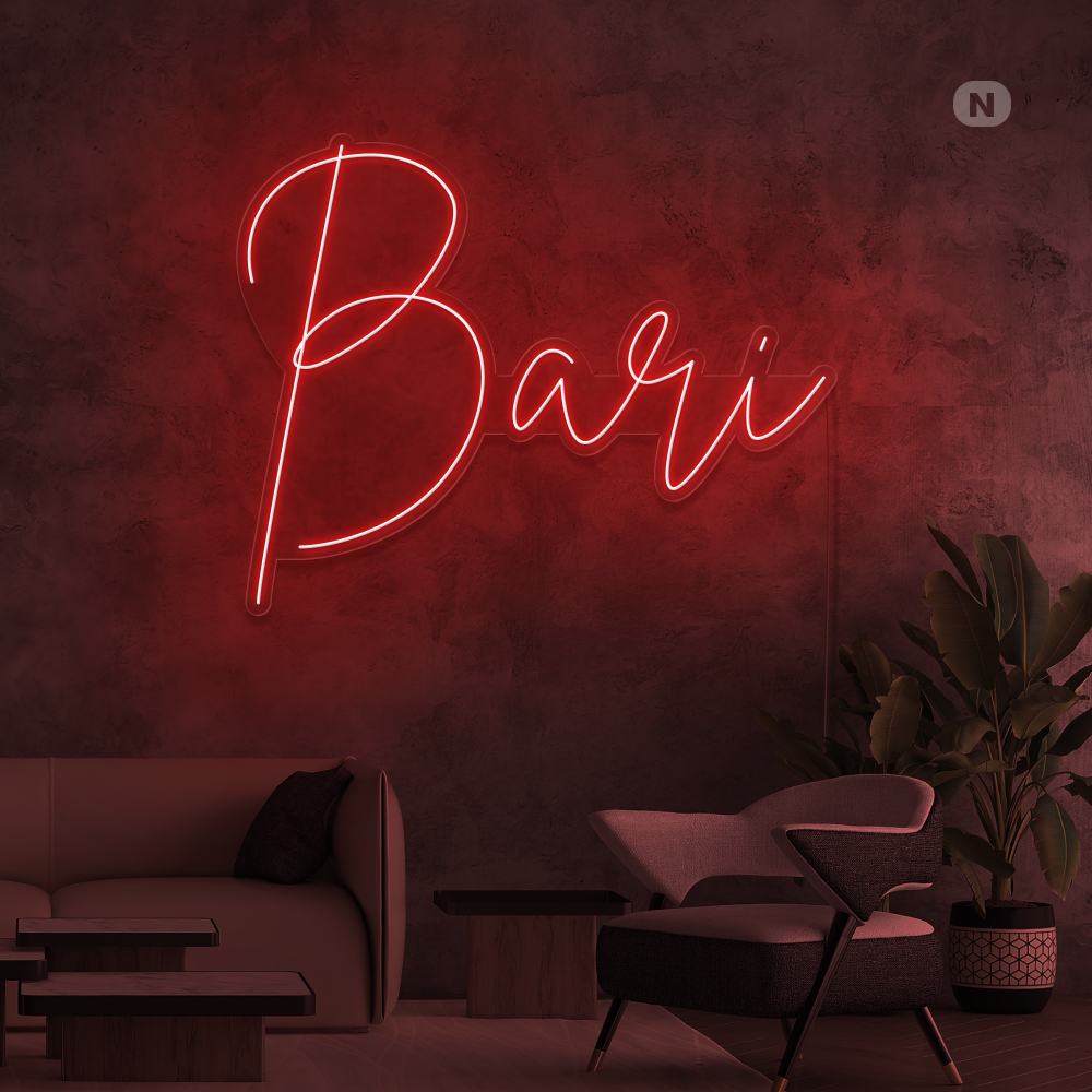 Insegna al neon Bari