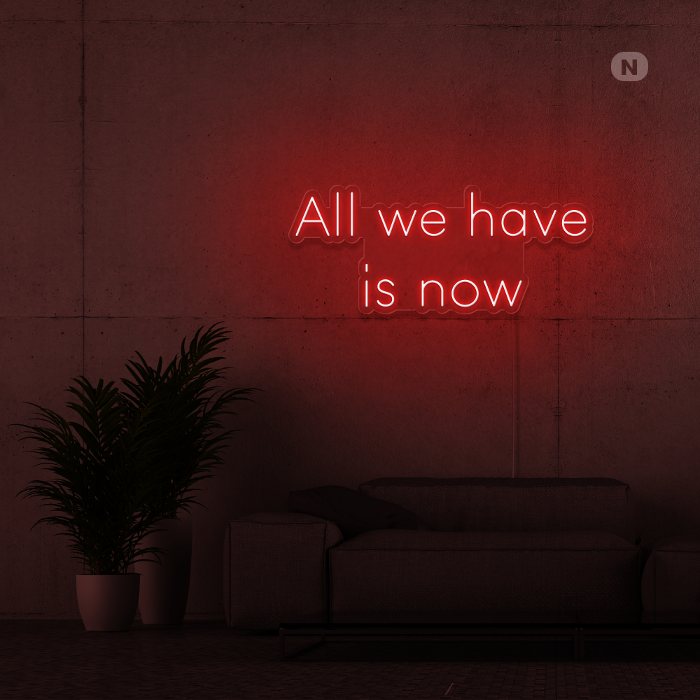 Insegna Al Neon All we have is now