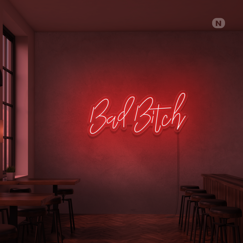 Insegna Al Neon Bad Bitch