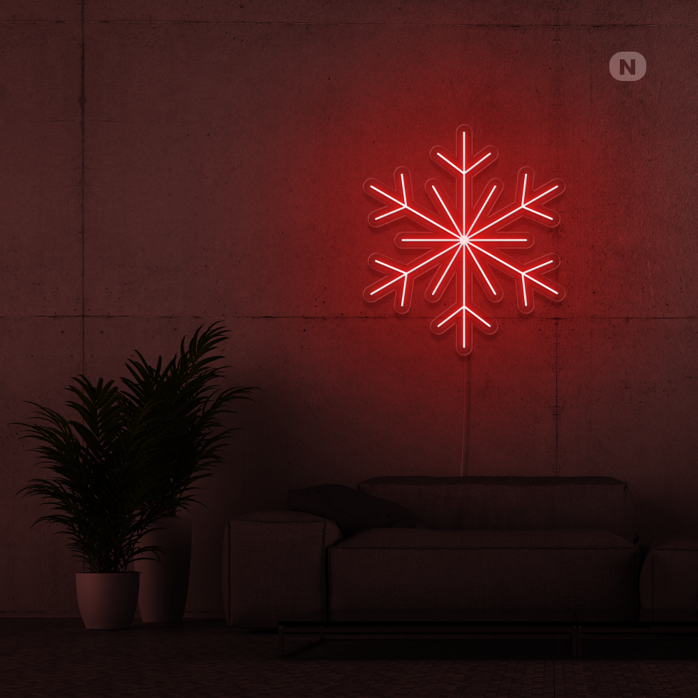 Insegna Al Neon Fiocchi di neve