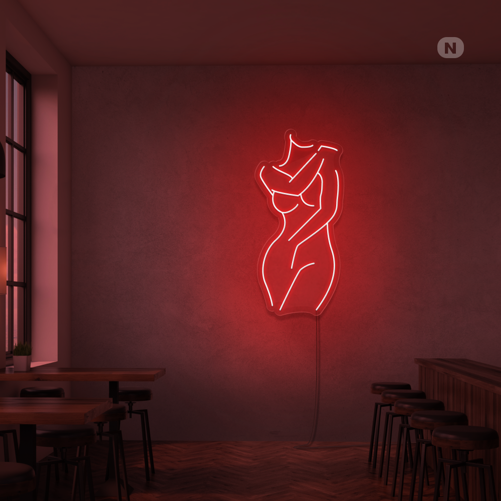 Insegna Al Neon Ragazza sexy