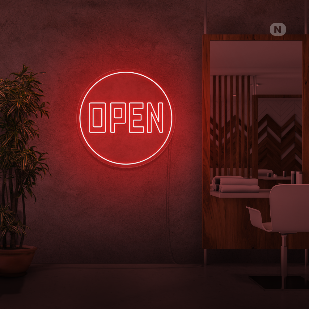Insegna Al Neon Open