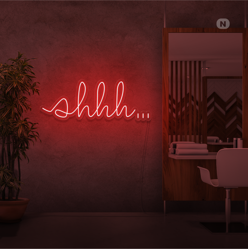 Insegna Al Neon Shhh
