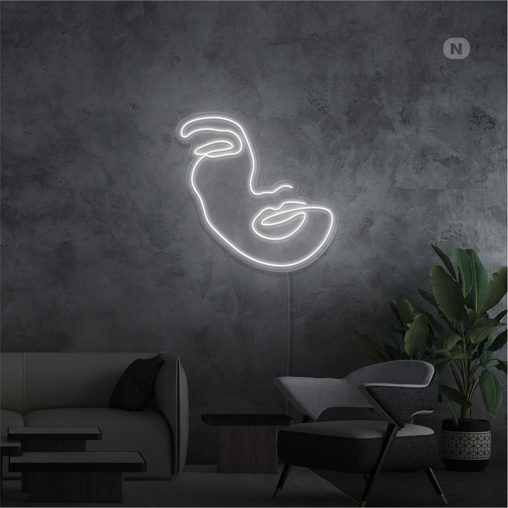 Insegna Al Neon Volto di donna