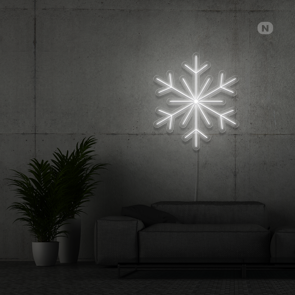 Insegna Al Neon Fiocchi di neve