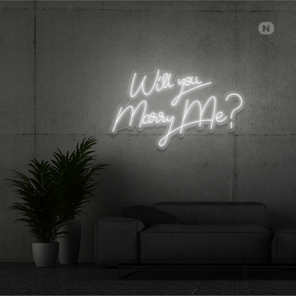 Insegna Al Neon Will You Marry Me