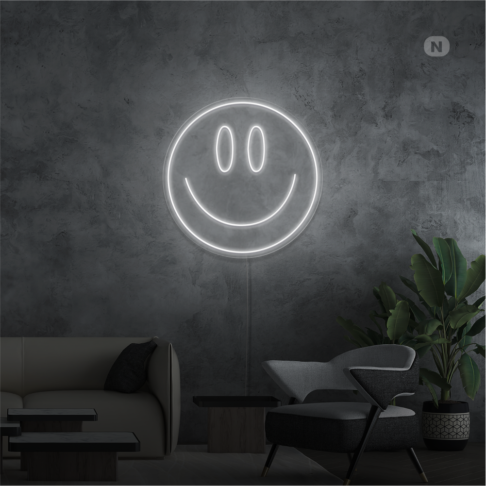 Insegna Al Neon Faccia sorridente