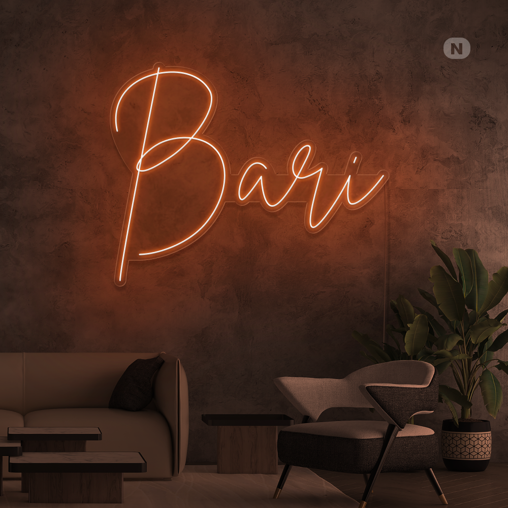 Insegna al neon Bari