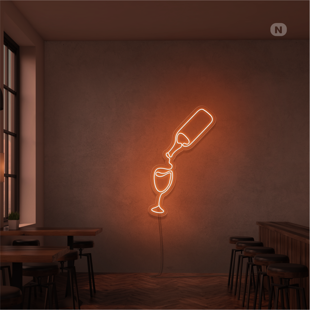 Insegna Al Neon Amante del vino