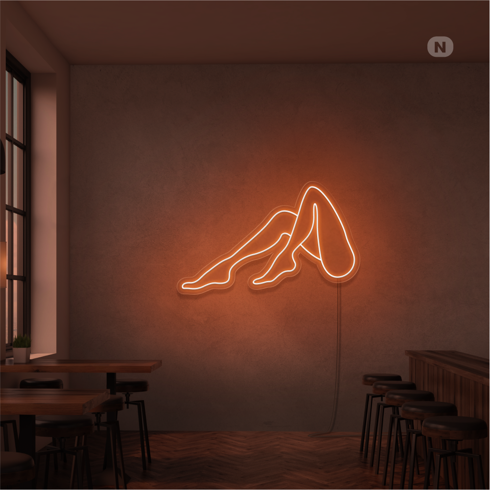 Insegna Al Neon Gambe di donna