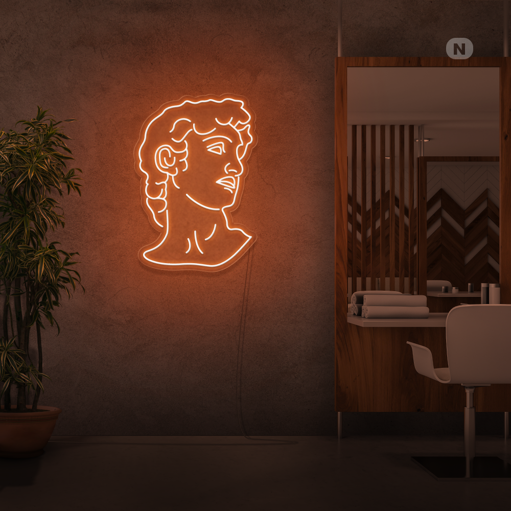 Insegna Al Neon Michelangelo's David