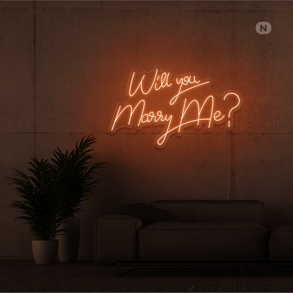 Insegna Al Neon Will You Marry Me