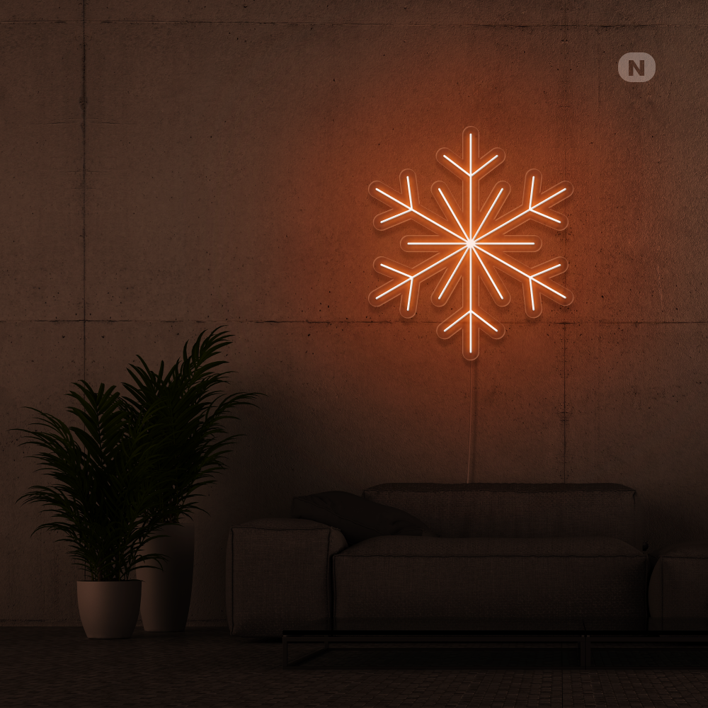 Insegna Al Neon Fiocchi di neve