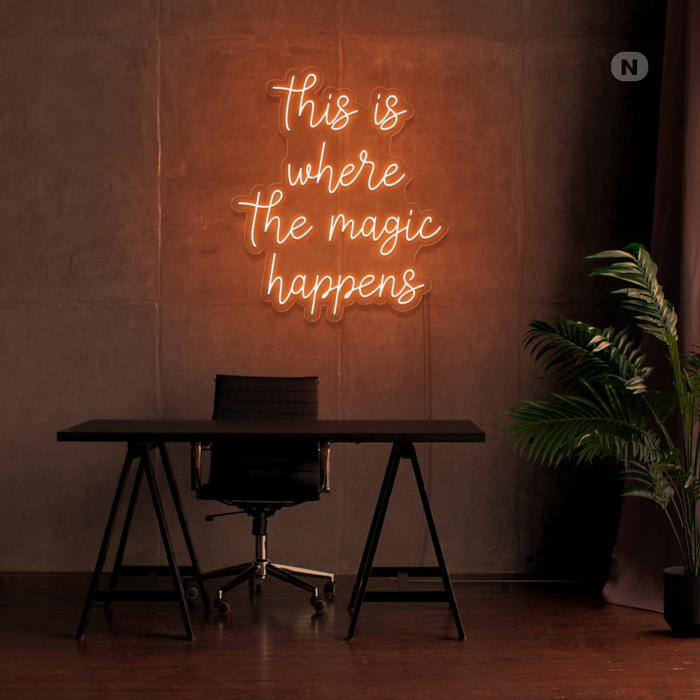 Insegna Al Neon This is where the magic happens