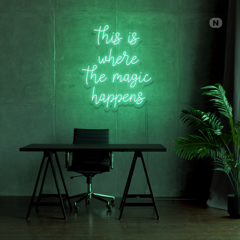 Insegna Al Neon This is where the magic happens