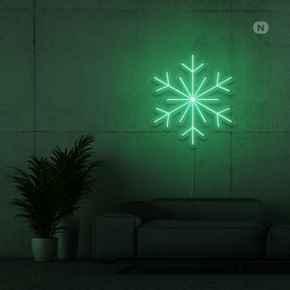 Insegna Al Neon Fiocchi di neve