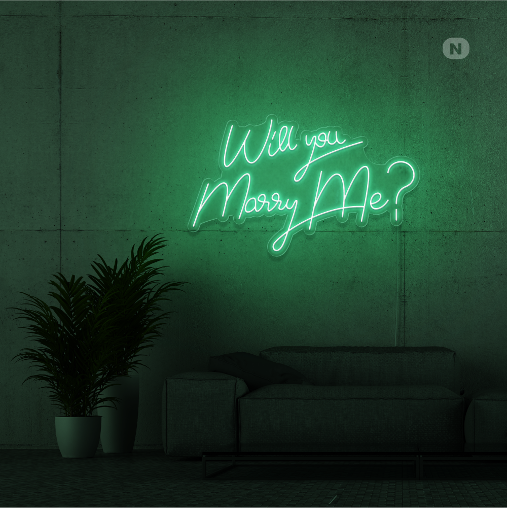 Insegna Al Neon Will You Marry Me