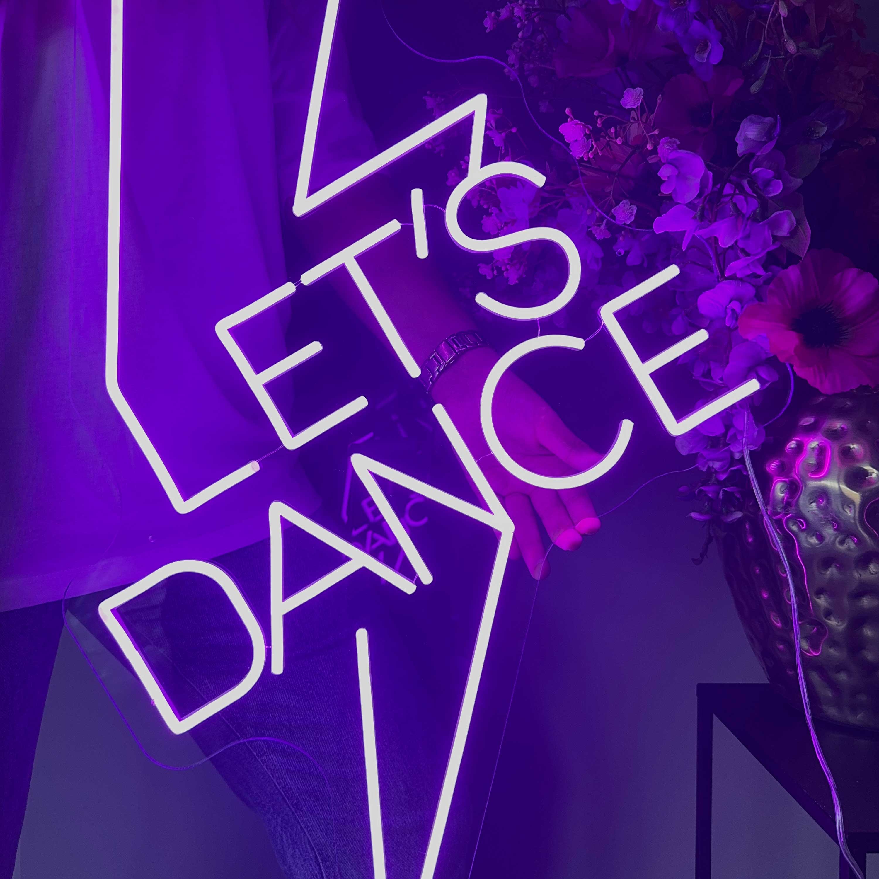 Insegna al neon Let's Dance