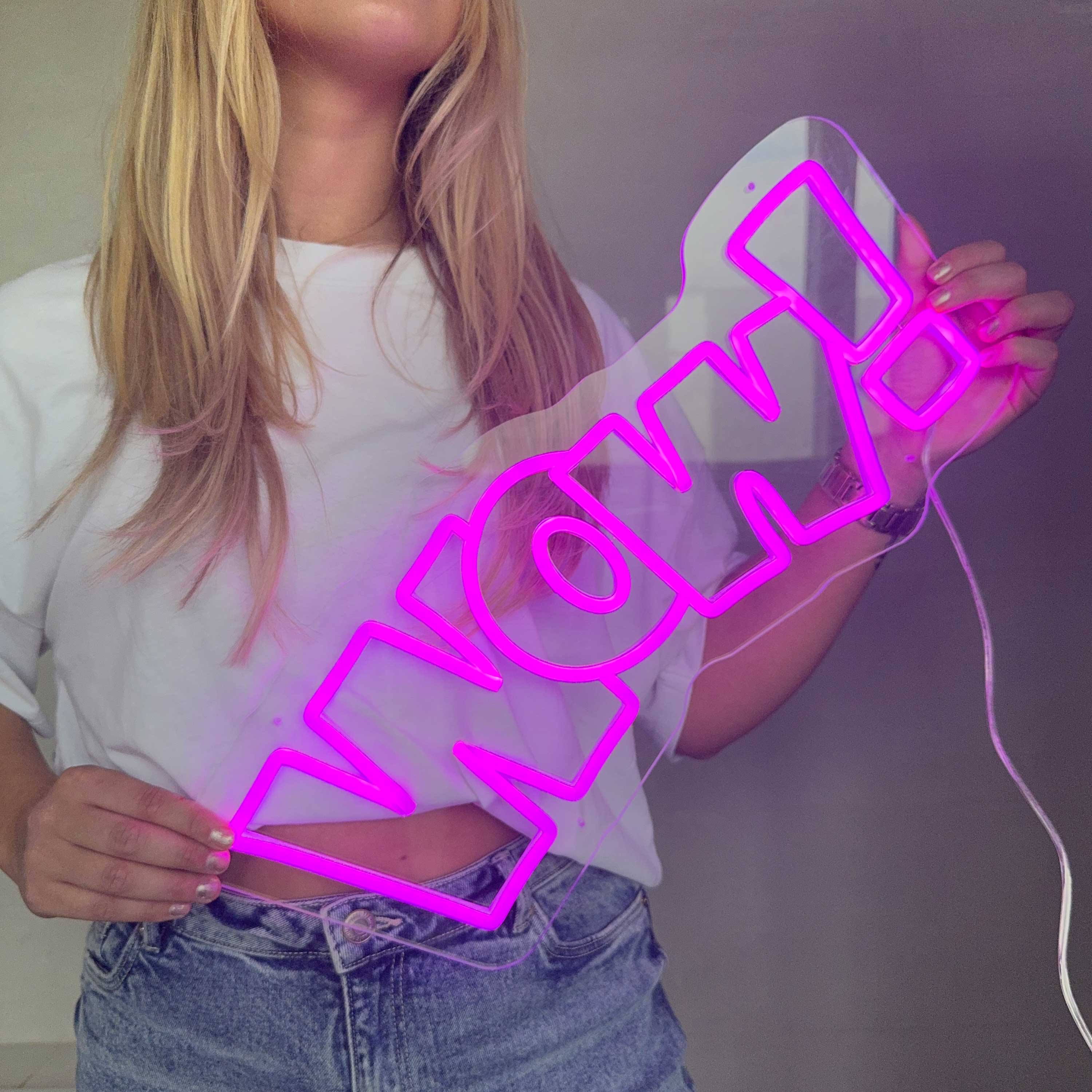 Insegna al neon Wow!