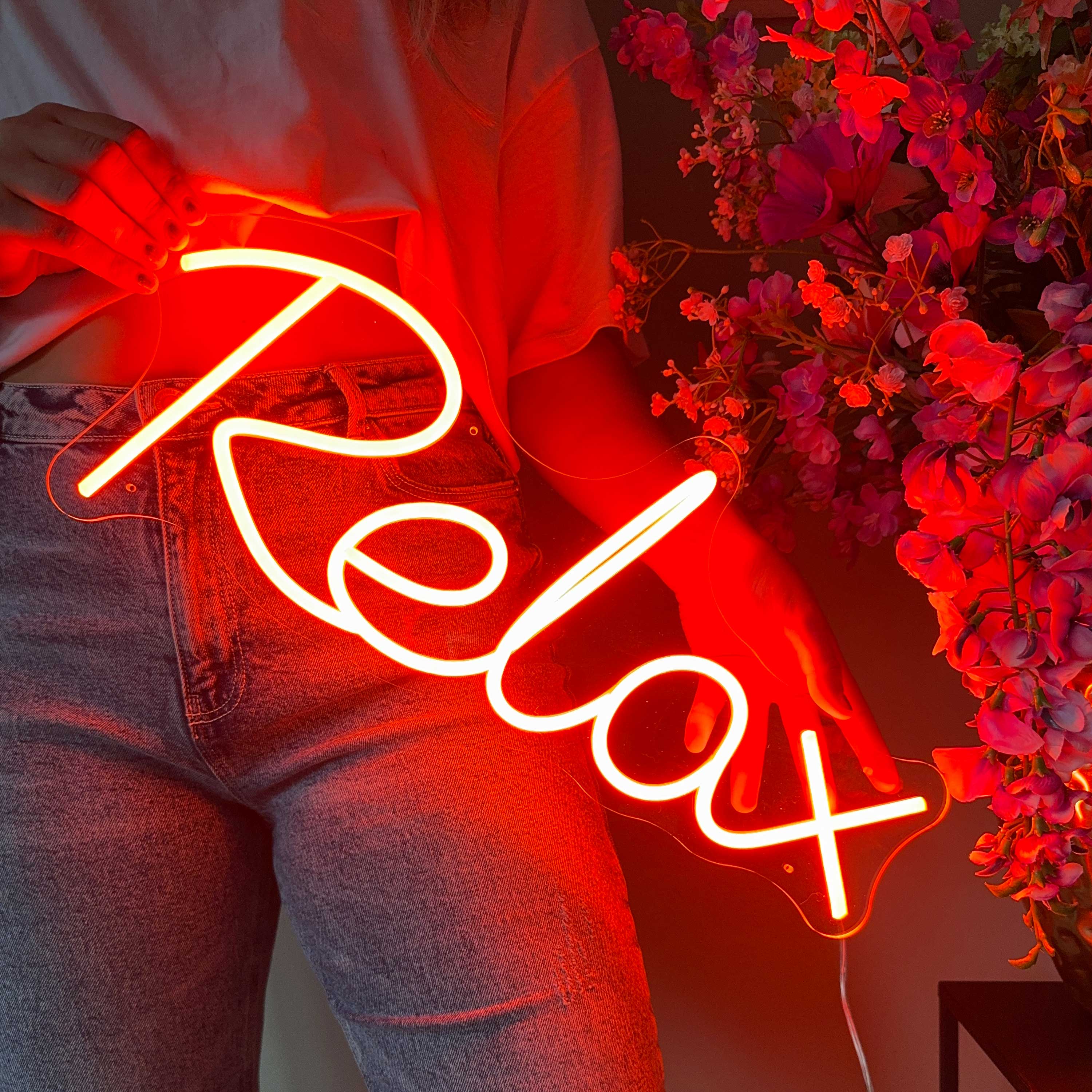 Insegna al neon Relax