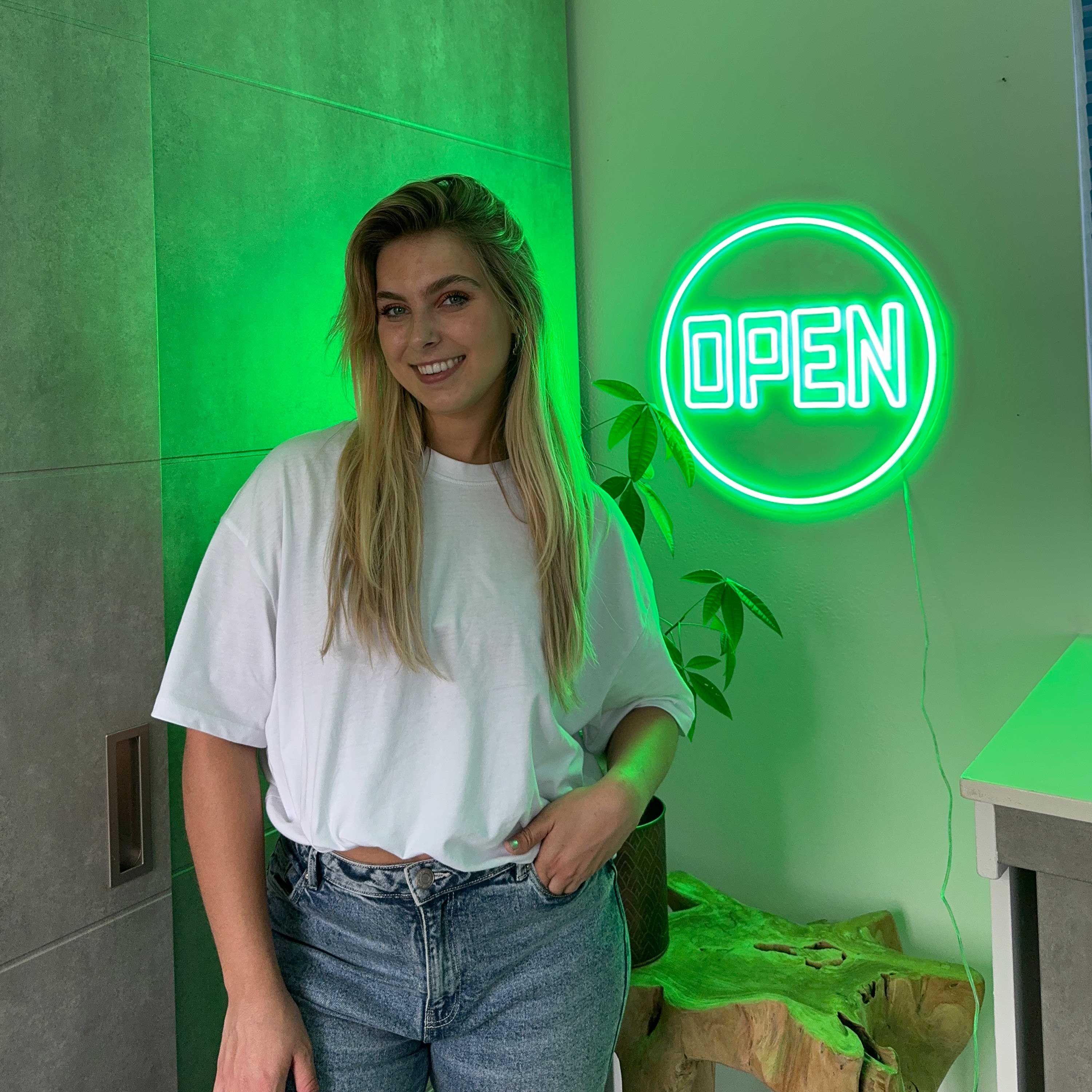 Insegna Al Neon Open
