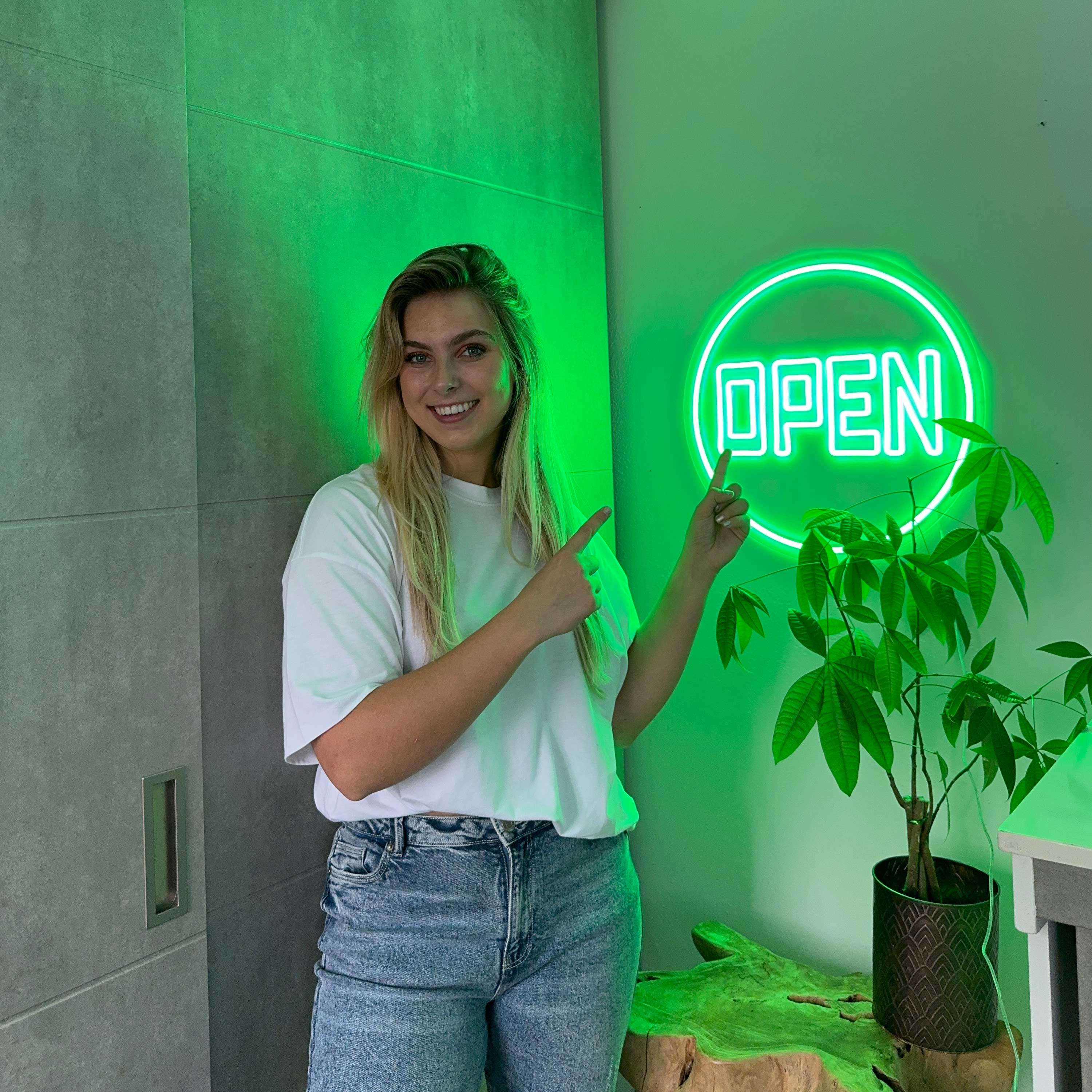 Insegna Al Neon Open