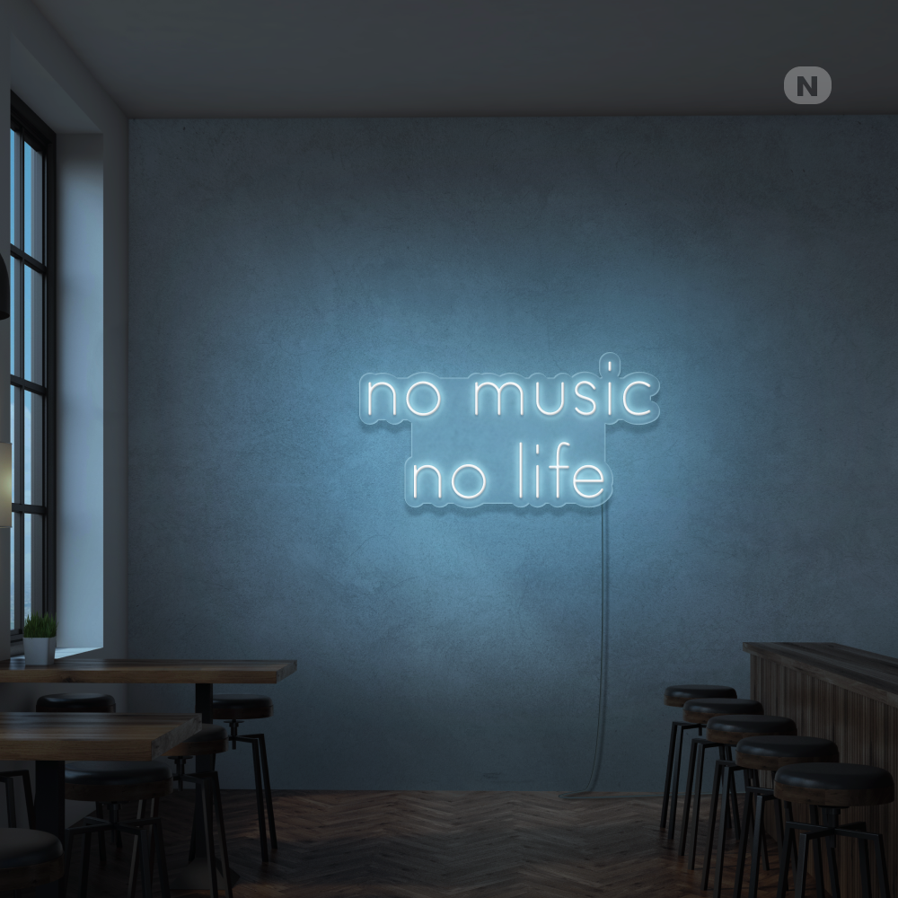 Insegna Al Neon No Music No Life