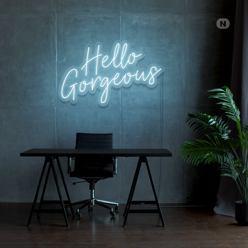 Insegna al neon Hello Gorgeous